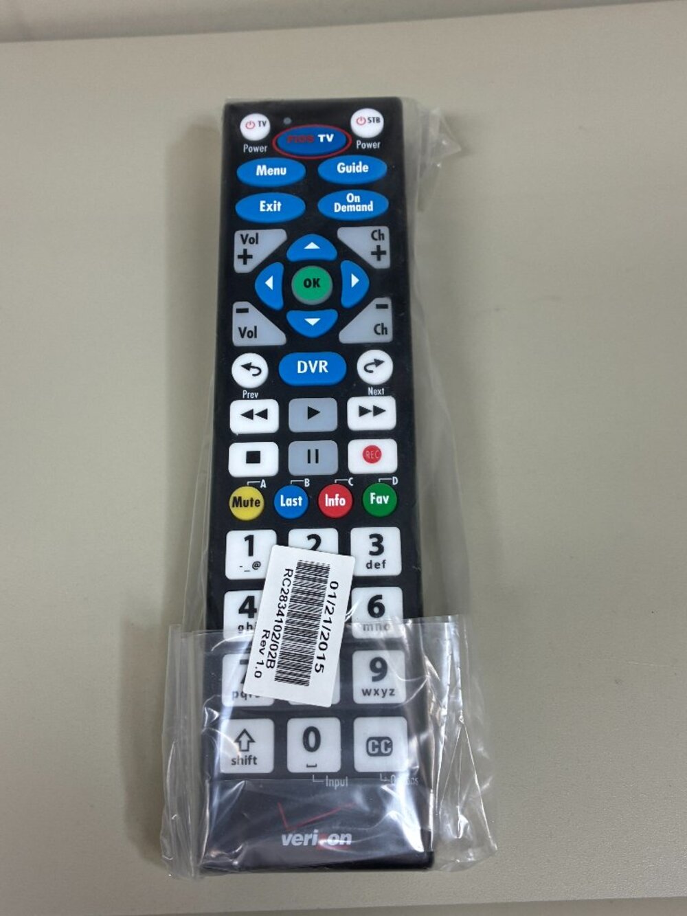 OEM Verizon Fios Big Button P283v1 Remote Control